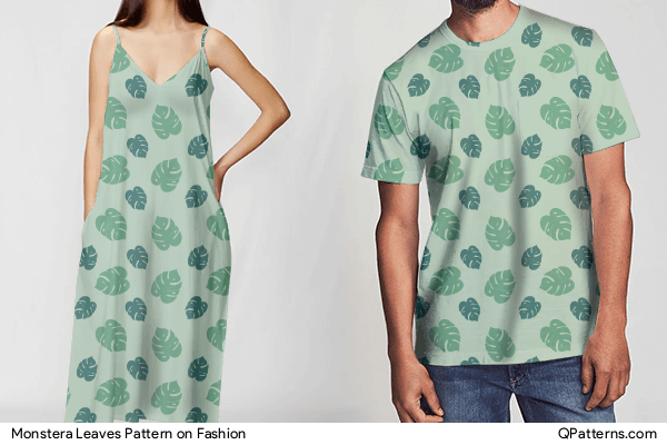 Monstera Leaves Pattern on fashion