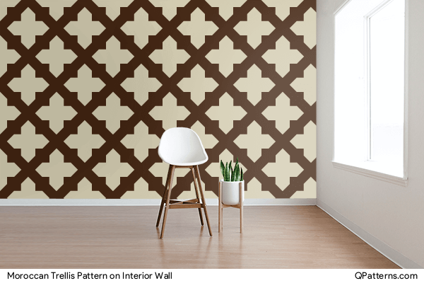 Moroccan Trellis Pattern on interior-wall