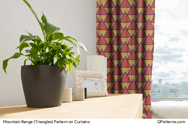 Mountain Range (Triangles) Pattern on curtains
