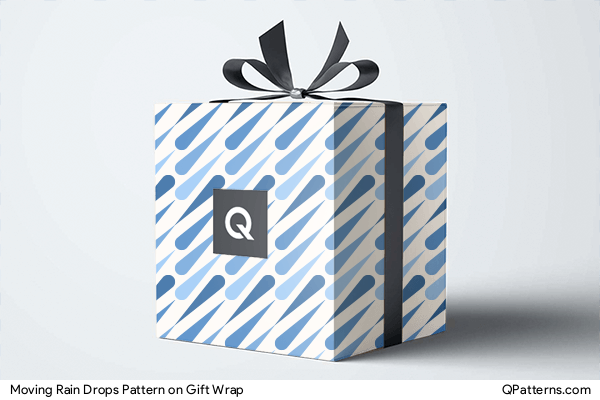 Moving Rain Drops Pattern on gift-wrap