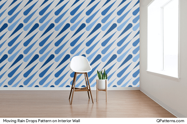 Moving Rain Drops Pattern on interior-wall