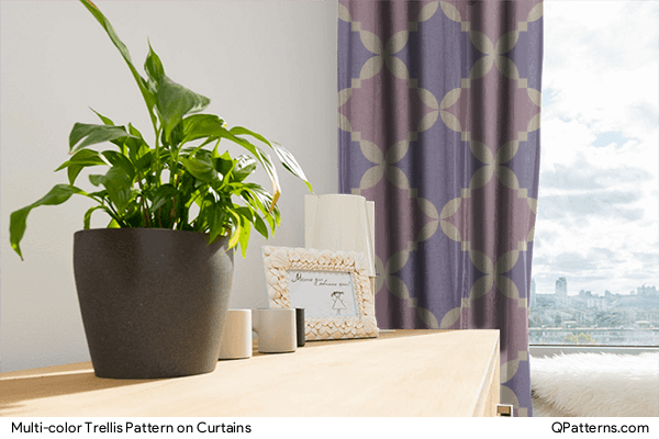 Multi-color Trellis Pattern on curtains