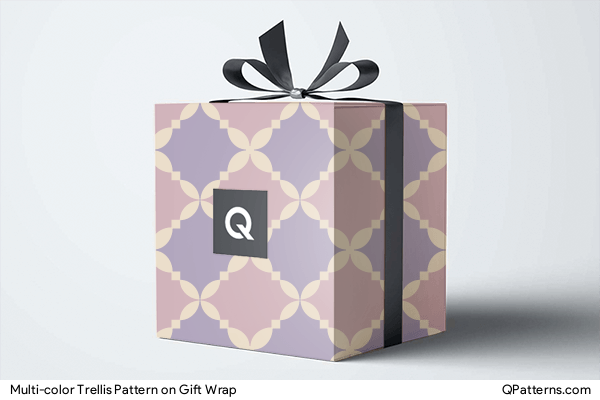 Multi-color Trellis Pattern on gift-wrap
