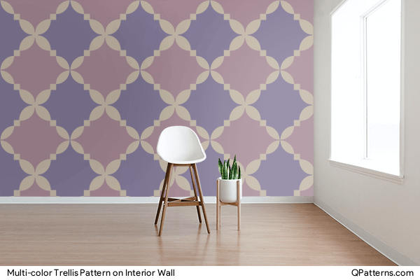 Multi-color Trellis Pattern on interior-wall