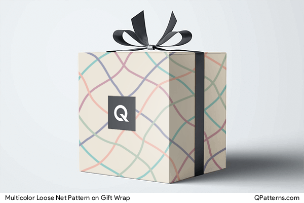 Multicolor Loose Net Pattern on gift-wrap