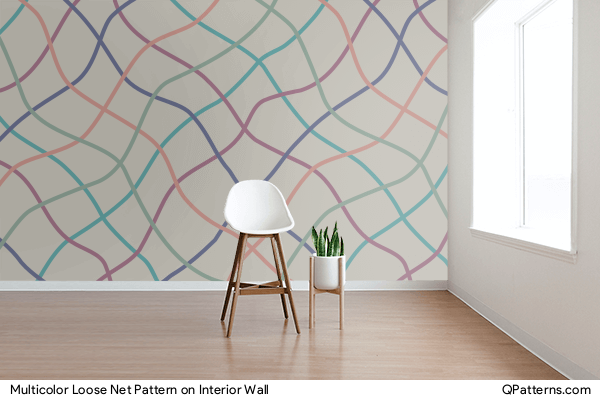 Multicolor Loose Net Pattern on interior-wall