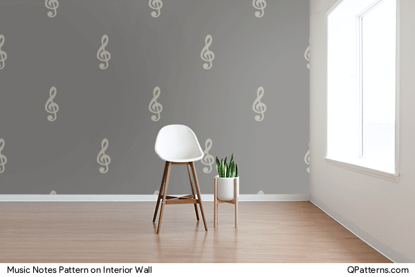 Music Notes Pattern on interior-wall