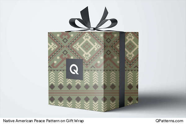 Native American Peace Pattern on gift-wrap