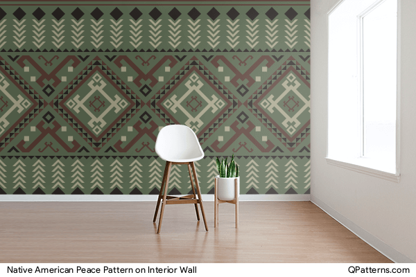 Native American Peace Pattern on interior-wall