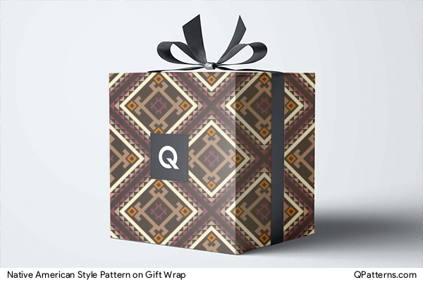 Native American Style Pattern on gift-wrap