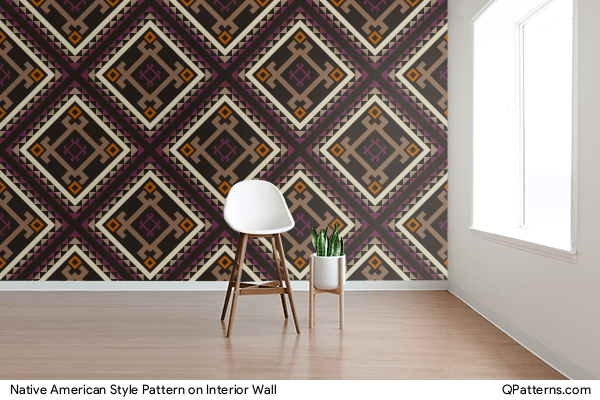 Native American Style Pattern on interior-wall