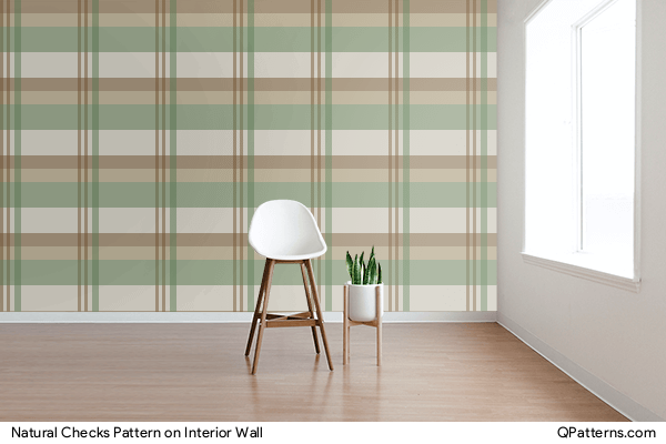 Natural Checks Pattern on interior-wall