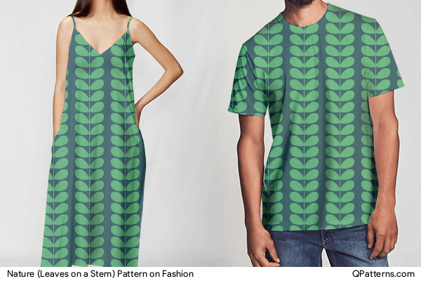Nature (Leaves on a Stem) Pattern on fashion