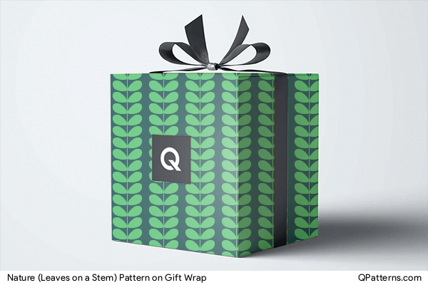 Nature (Leaves on a Stem) Pattern on gift-wrap