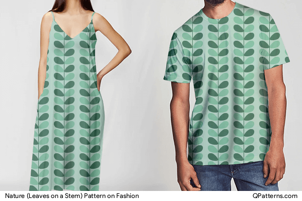 Nature (Leaves on a Stem) Pattern on fashion