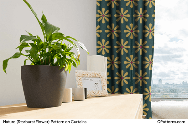 Nature (Starburst Flower) Pattern on curtains