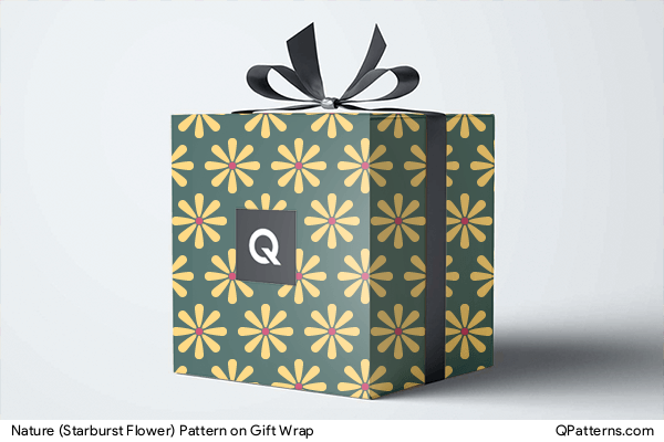 Nature (Starburst Flower) Pattern on gift-wrap