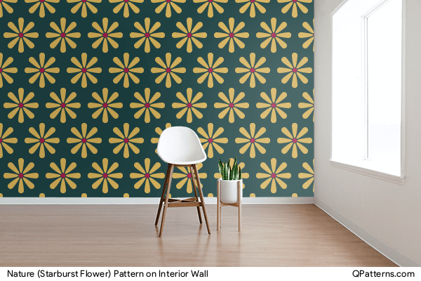 Nature (Starburst Flower) Pattern on interior-wall