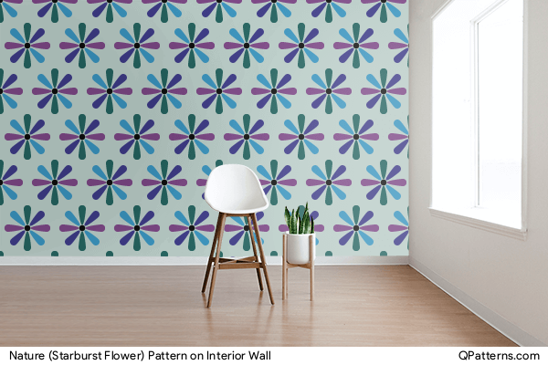 Nature (Starburst Flower) Pattern on interior-wall