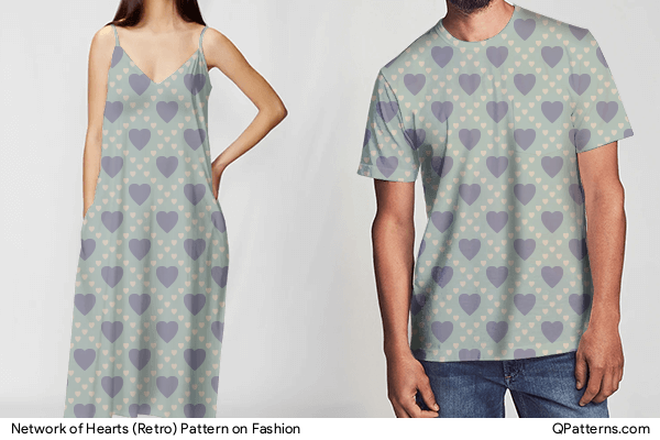 Network of Hearts (Retro) Pattern on fashion