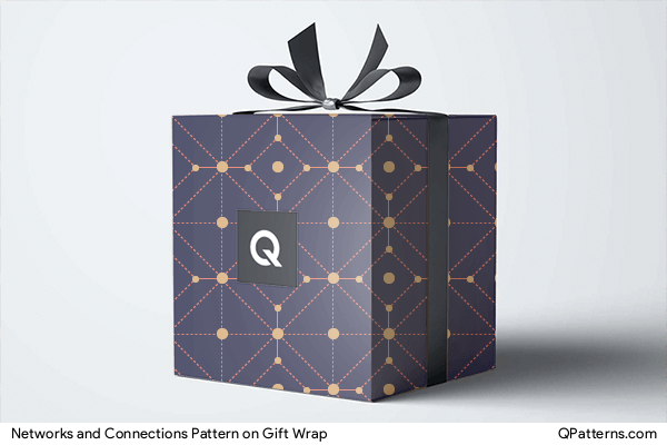 Networks and Connections Pattern on gift-wrap