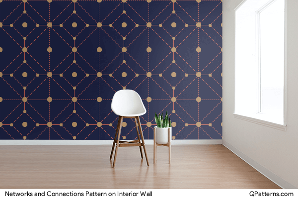 Networks and Connections Pattern on interior-wall