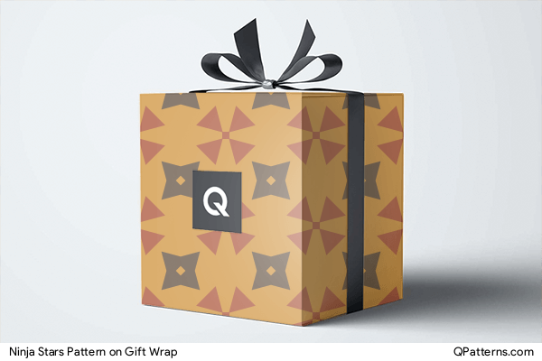 Ninja Stars Pattern on gift-wrap