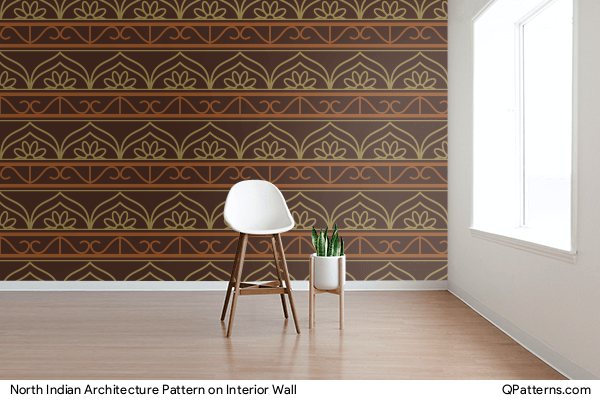 North Indian Architecture Pattern on interior-wall