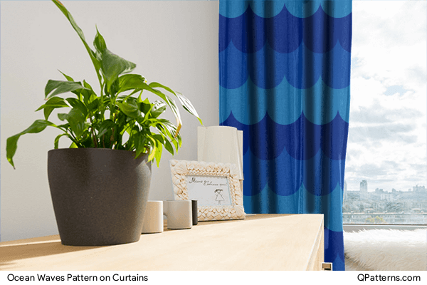 Ocean Waves Pattern on curtains