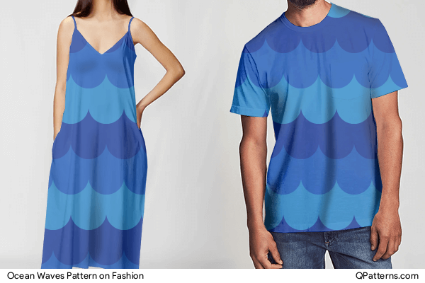 Ocean Waves Pattern on fashion