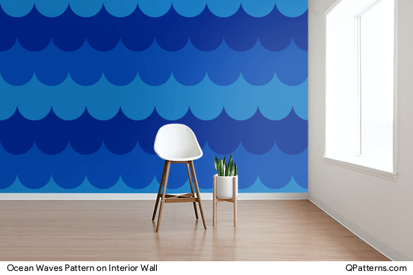 Ocean Waves Pattern on interior-wall