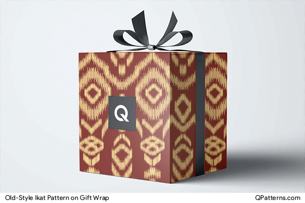 Old-Style Ikat Pattern on gift-wrap
