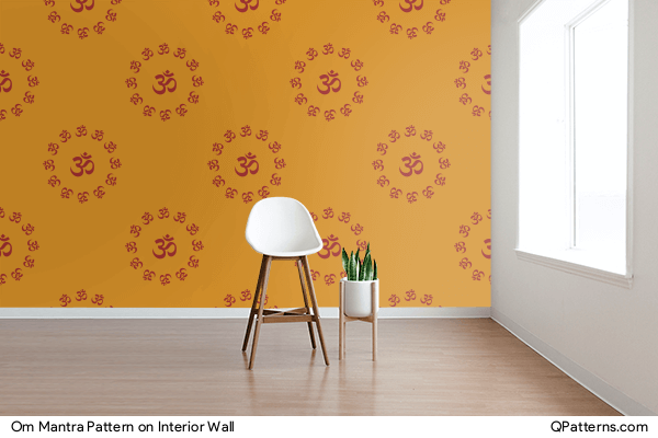 Om Mantra Pattern on interior-wall