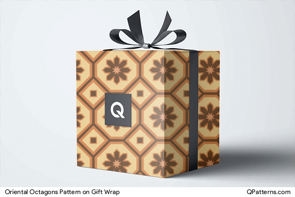 Oriental Octagons Pattern on gift-wrap