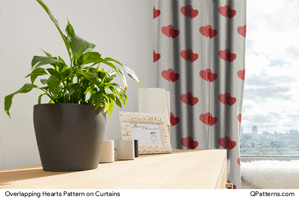Overlapping Hearts Pattern on curtains