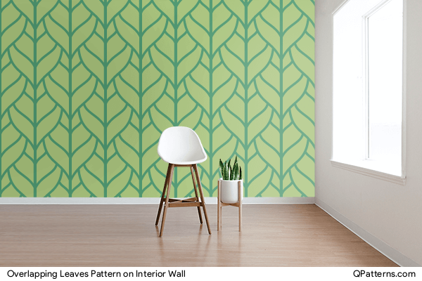 Overlapping Leaves Pattern on interior-wall