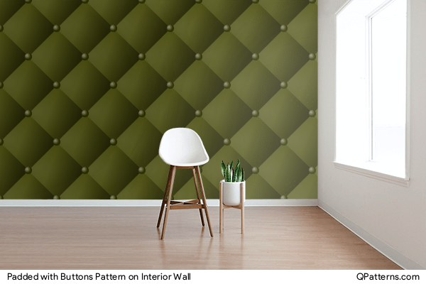 Padded with Buttons Pattern on interior-wall