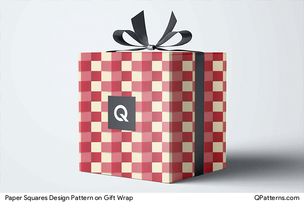 Paper Squares Design Pattern on gift-wrap