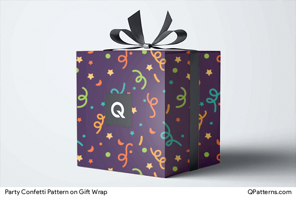 Party Confetti Pattern on gift-wrap