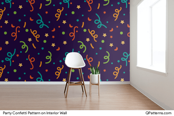 Party Confetti Pattern on interior-wall