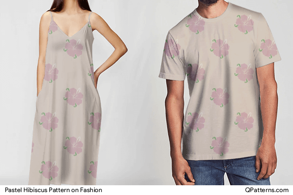 Pastel Hibiscus Pattern on fashion