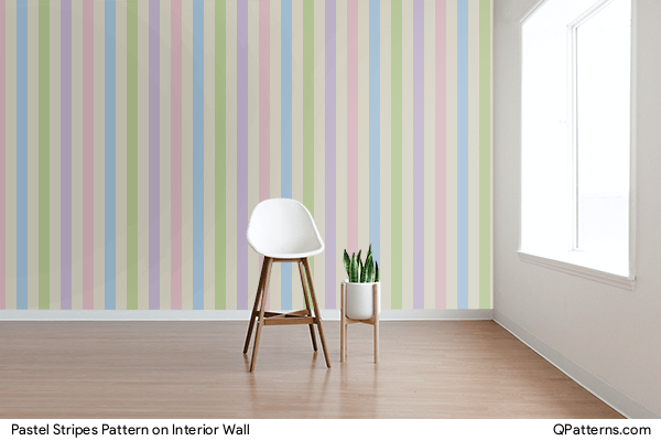 Pastel Stripes Pattern on interior-wall