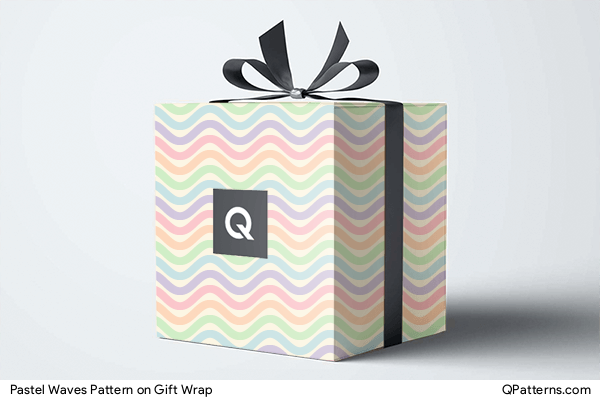 Pastel Waves Pattern on gift-wrap