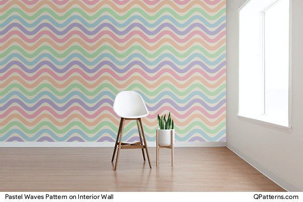 Pastel Waves Pattern on interior-wall