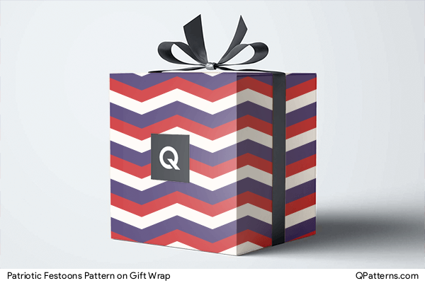 Patriotic Festoons Pattern on gift-wrap