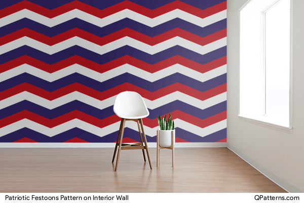 Patriotic Festoons Pattern on interior-wall