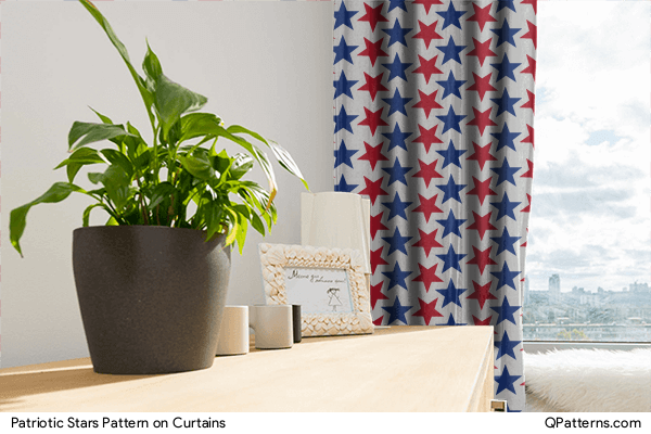 Patriotic Stars Pattern on curtains