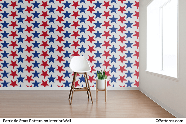 Patriotic Stars Pattern on interior-wall