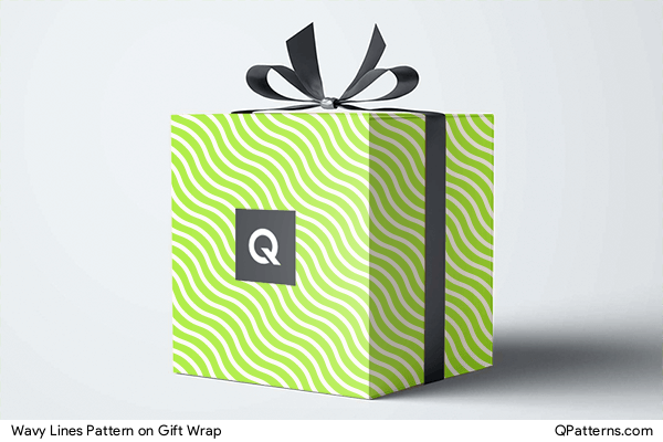 Wavy Lines Pattern on gift-wrap