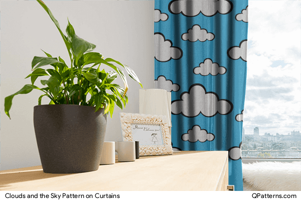 Clouds and the Sky Pattern on curtains